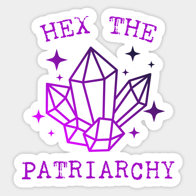 Hex The Patriarchy Femіnist Witch Funny Magical Mystical Magic crystal Sticker by Meteor77